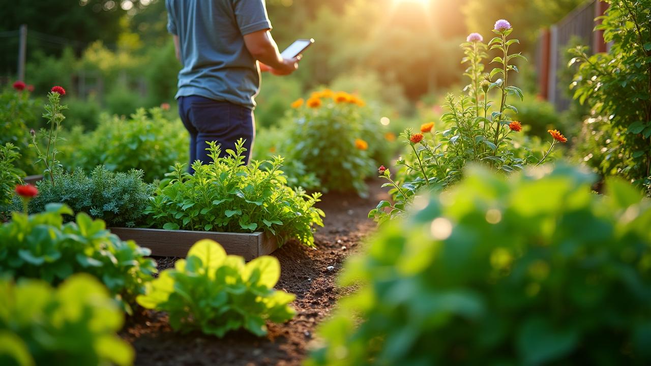 Potager avec différents légumes plantés selon les saisons